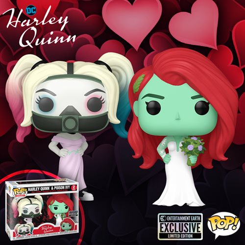 Harley Quinn and Poison Ivy Wedding Funko Pop! Vinyl Figure 2-Pack - Entertainment Earth Exclusive