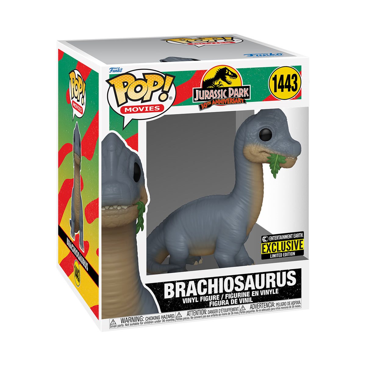 Jurassic Park Brachiosaurus Super 6-Inch Funko Pop! Vinyl Figure #1443 - Entertainment Earth Exclusive